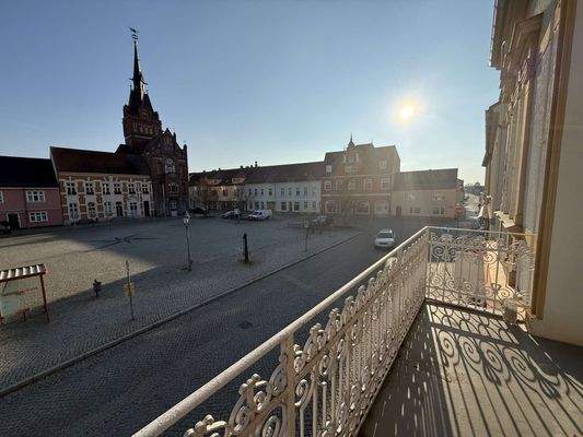 Aussicht Balkon auf Marktplatz