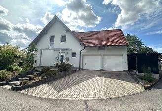 Ansicht mit Doppelgarage