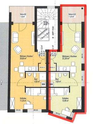 Exposégrundriss (nicht maßstäblich)
