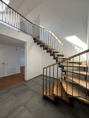 Blick von der Küche auf die Galerie