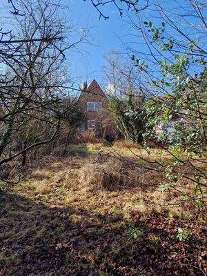 Blick vom Garten Richtung Haus