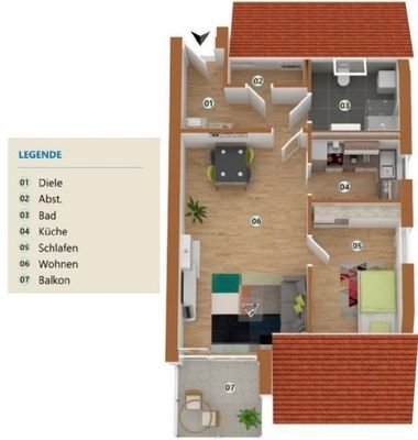 Skizze Wohnung 11