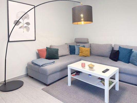 Wohnzimmer in der zweiten Wonhnhälfte