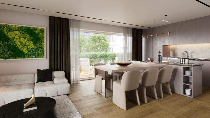 Wohn-/Esszimmer (Visualisierung)