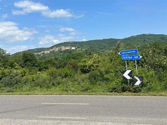 Strasse Richtung Haus