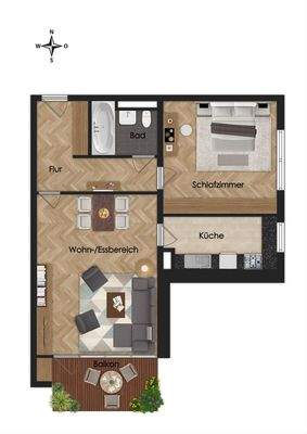 Grundriss - 4. Obergeschoss