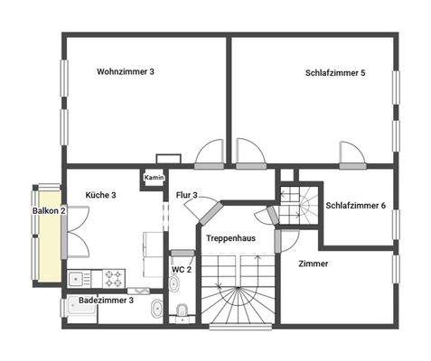Grundriss Skizze 2. OG