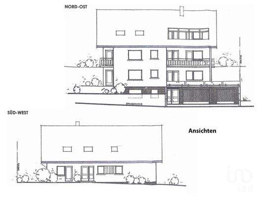 Ansichten Süd-Wst + Nord-Ost
