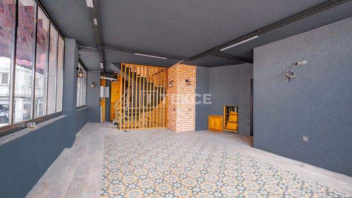 Sea View Cafe on a Busy Street in Istanbul Fatih Balat