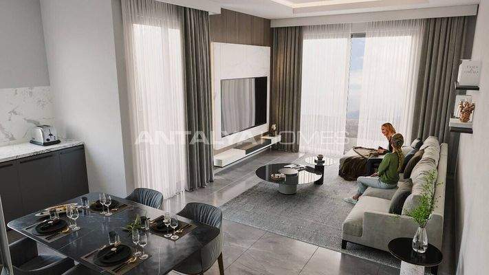 Properties in a Complex with Pool in Alanya Mahmutlar