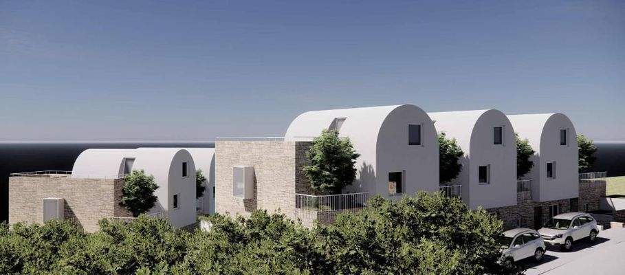 Kreta, Kalyves: 150 Meter zum Meer - Luxusvilla mit Meerblick und privatem Pool in kleinem Komplex zu verkaufen