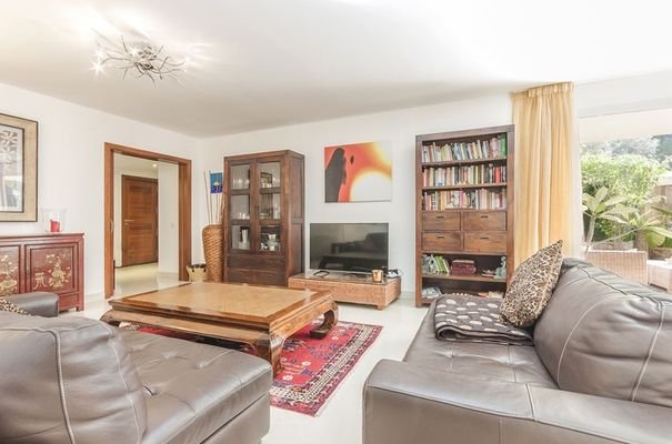 living room with outside view