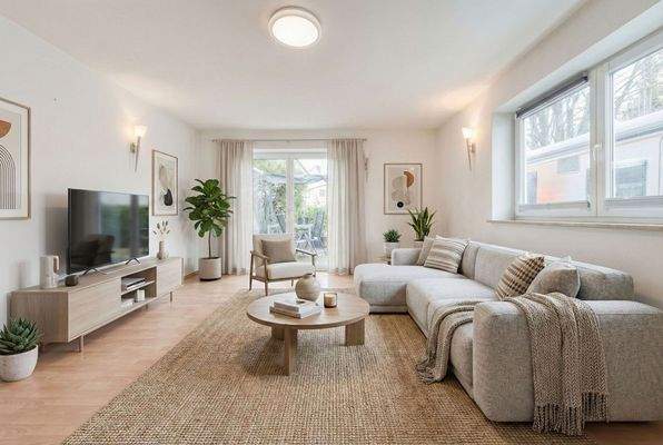 Wohnzimmer Einliegerwohnung  visualisiert