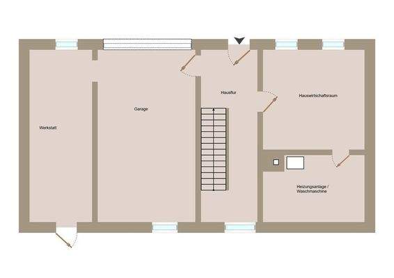 Grundriss-Skizze Erdgeschoss