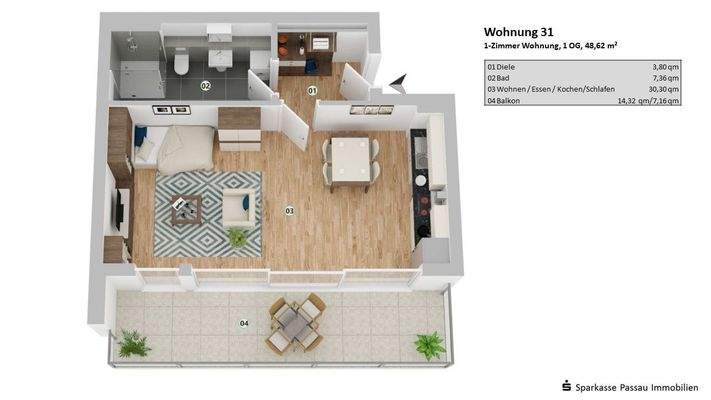 Grundriss Wohnung 31