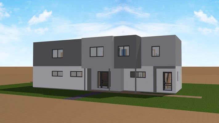 Visualisierung Einfamilienhaus mit Einliegerwohnung