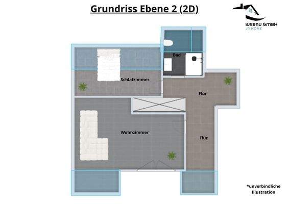 Grundriss Ebene 2 (2D)