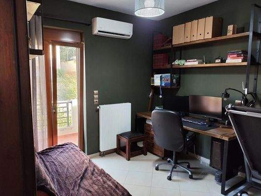 Kreta, Violi Charaki: Exquisites Haus mit Panoramablick auf das Meer und die Stadt Rethymno zu verkaufen