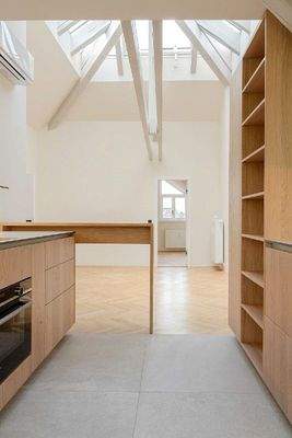 Küche mit Blick in die Essdiele