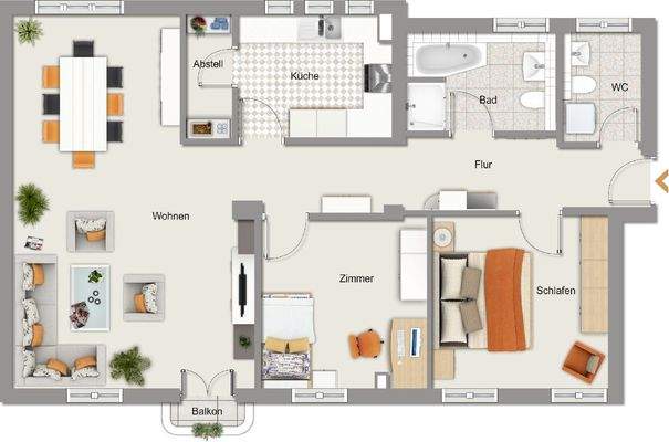 Grundriss Whg. 3 OG 99m²