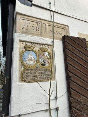 Wappen des Christan Ernst von Künßberg und seiner Frau Maria Susanne Stettner von Grabenhofen