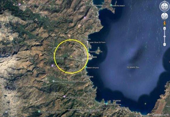 Kreta, Agios Nikolaos: Meerblick-Grundstück mit Baugenehmigung zu verkaufen