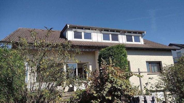 die hintere Hausansicht