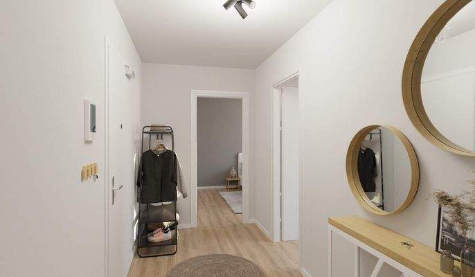 Visualisierung des Eingangsbereiches der Eigentums