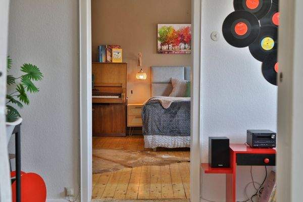 Blick ins Schlafzimmer 