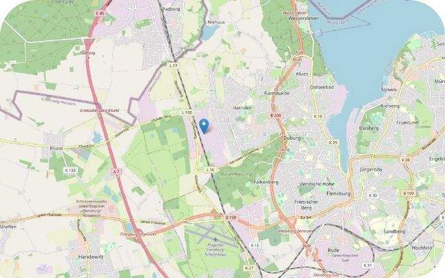 Harrislee bei Flensburg - gute Anbindung ans Straß