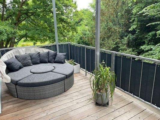 großer Balkon, Zugang vom Wohnbereich