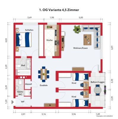  Grundriss 4,5 Z alternativ