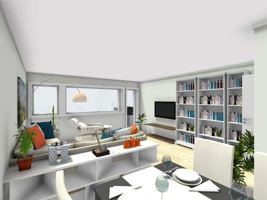 Wohn-Esszimmer - 3D Foto