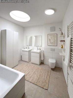 Badezimmer mit Oberlicht