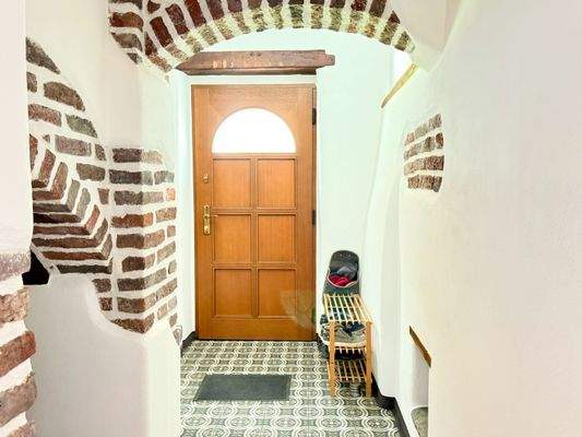 Blick zum Hauseingang