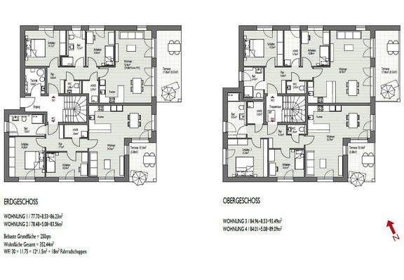 Grundrisse Erd- und Obergeschoss