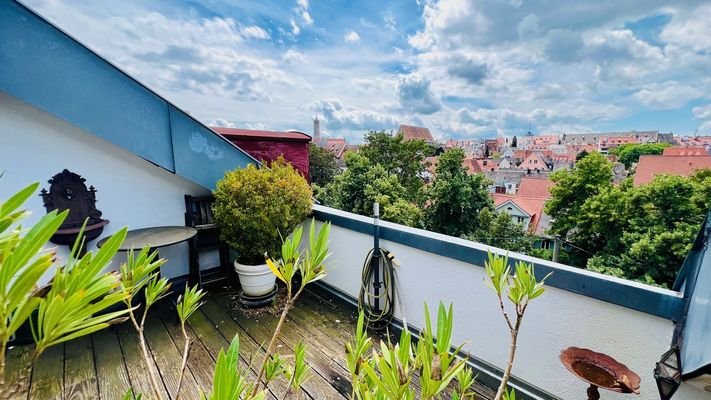 Dachterrasse mit Blick über die Augsburger-Altstadt