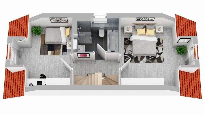 Obergeschoss - unverbindliche Illustration