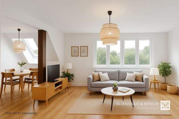 Das Wohnzimmer - mit KI bearbeitet