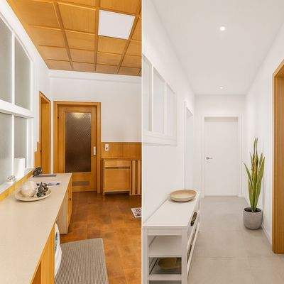 vorher / nachher - Beispiel Durchgang