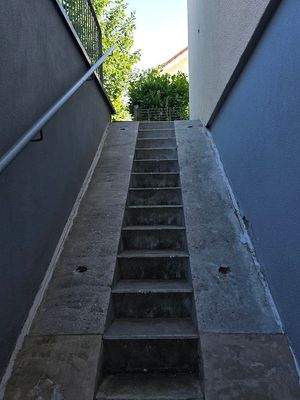Treppe für Fahrad