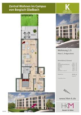 Grundriss mit Flächenangaben