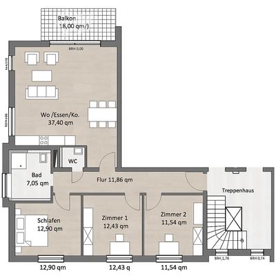 Grundriss Wohnung 5 I OG