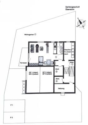 Grundriss Stellplatz, Abstell, Waschen - unmaßstbl