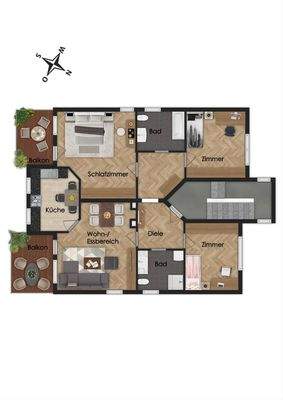 Grundriss - 1. Obergeschoss