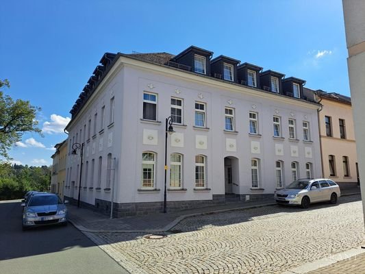 historische Fassade im Zentrum von Adorf