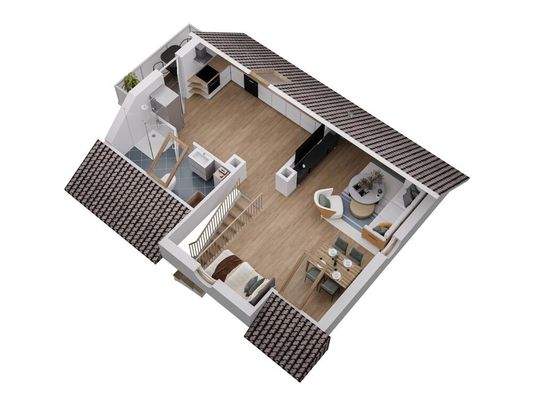 3D-Grundriss Dachgeschoss
