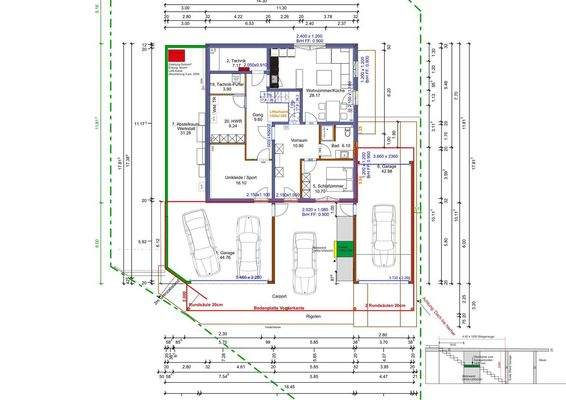 0-UG Garagen Wohnung Gäste
