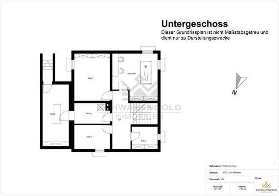 Grundrissplan Untergeschoss