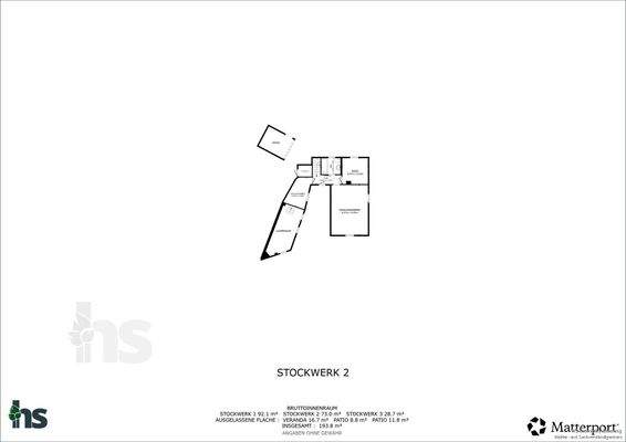 Grundriss - Obergeschoss & Gartenhaus